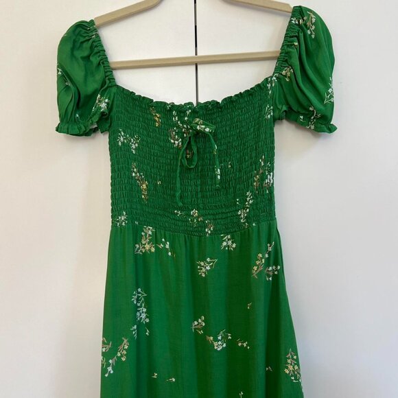 Faithfull The Brand Green Midi Dress - Picture 2 of 6
